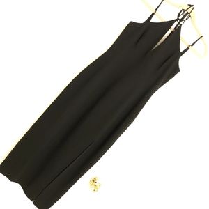 Tahari Formal Halter Long Black Dress Sz 4